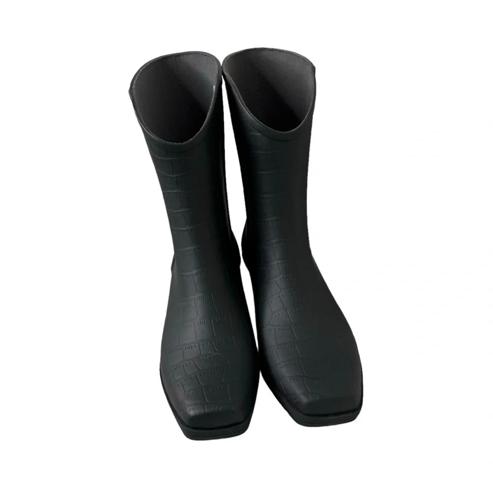 Bogs‎ Jolene Mid Rain Boot Western Black Waterproof 10